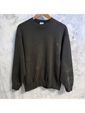 Vintage 90s BVD Black Crew Neck Sweatshirt Grunge Skate USA Size Large L